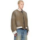 424 Khaki Military Bomber Jacket