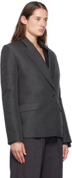 GIA STUDIOS Gray Single Breasted Blazer