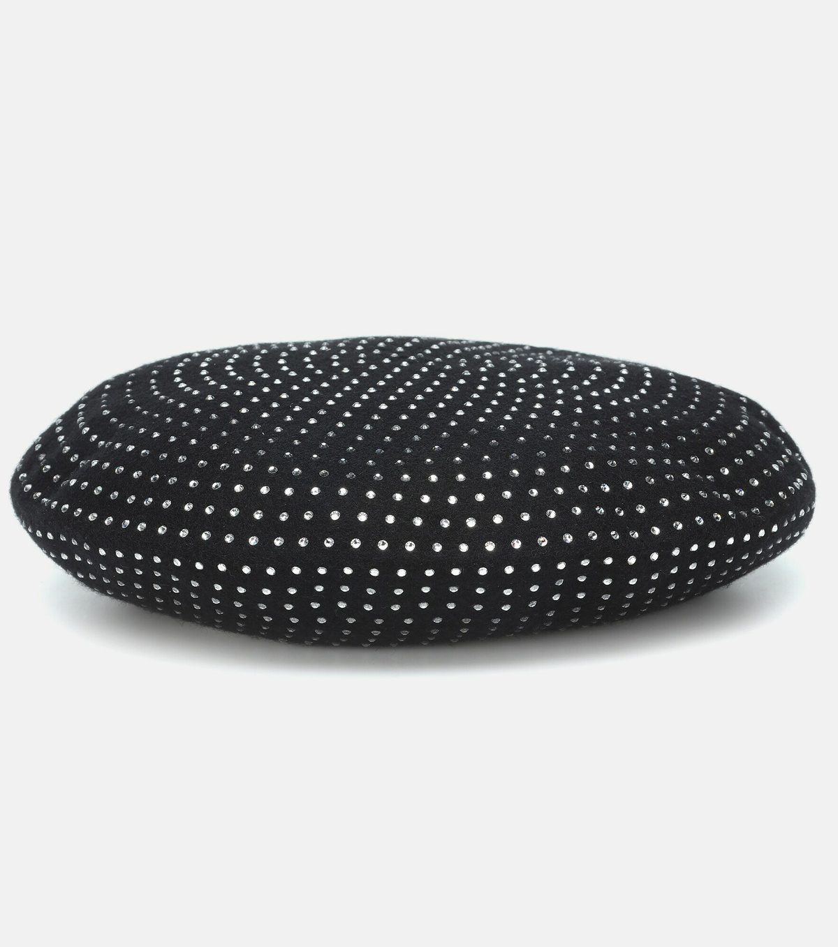 Saint Laurent - Crystal-embellished wool beret