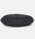 Saint Laurent - Crystal-embellished wool beret
