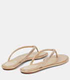 Rene Caovilla Diana embellished satin thong sandals