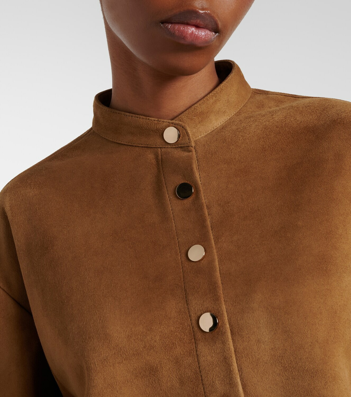 Nour Hammour Lucien suede cropped jacket