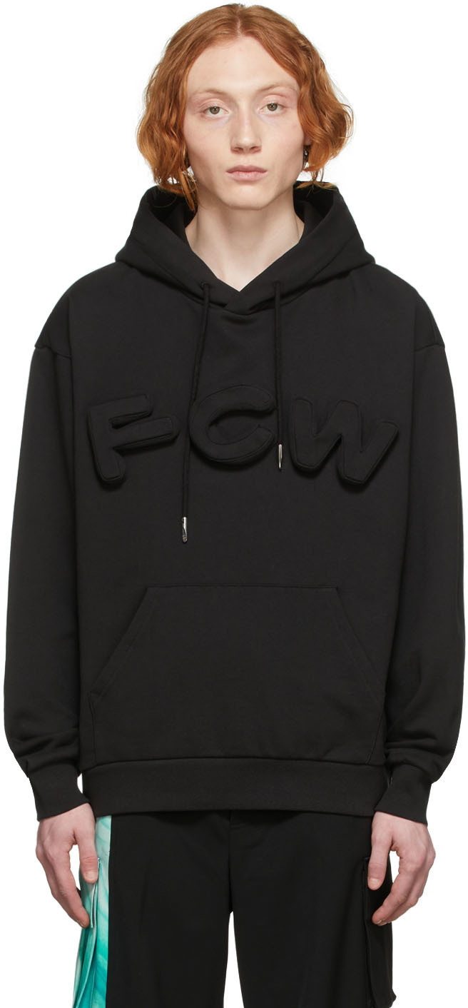 Feng Chen Wang Black 3D logo Hoodie Feng Chen Wang