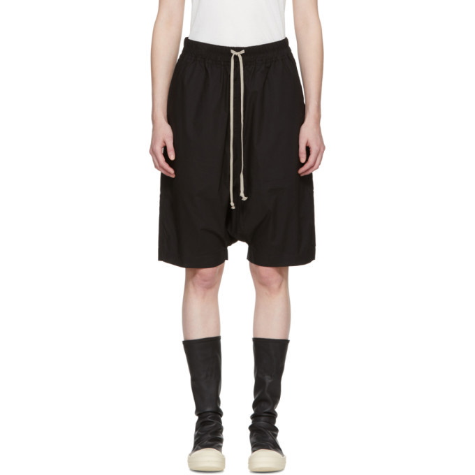 Photo: Rick Owens Drkshdw Black Pod Knee-Length Shorts