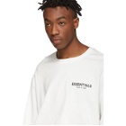 Essentials White Logo Long Sleeve T-Shirt