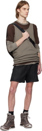 11 by Boris Bidjan Saberi Black Coated Object Shorts