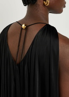Loewe Halter Ruched Satin top Black