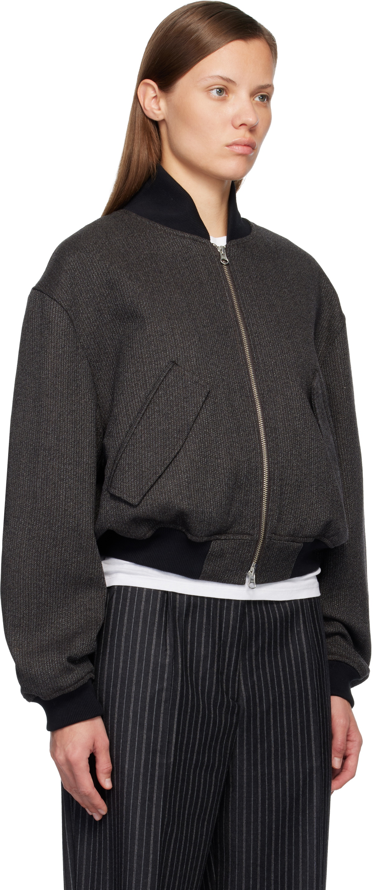 mfpen Brown & Gray Blouson Bomber Jacket
