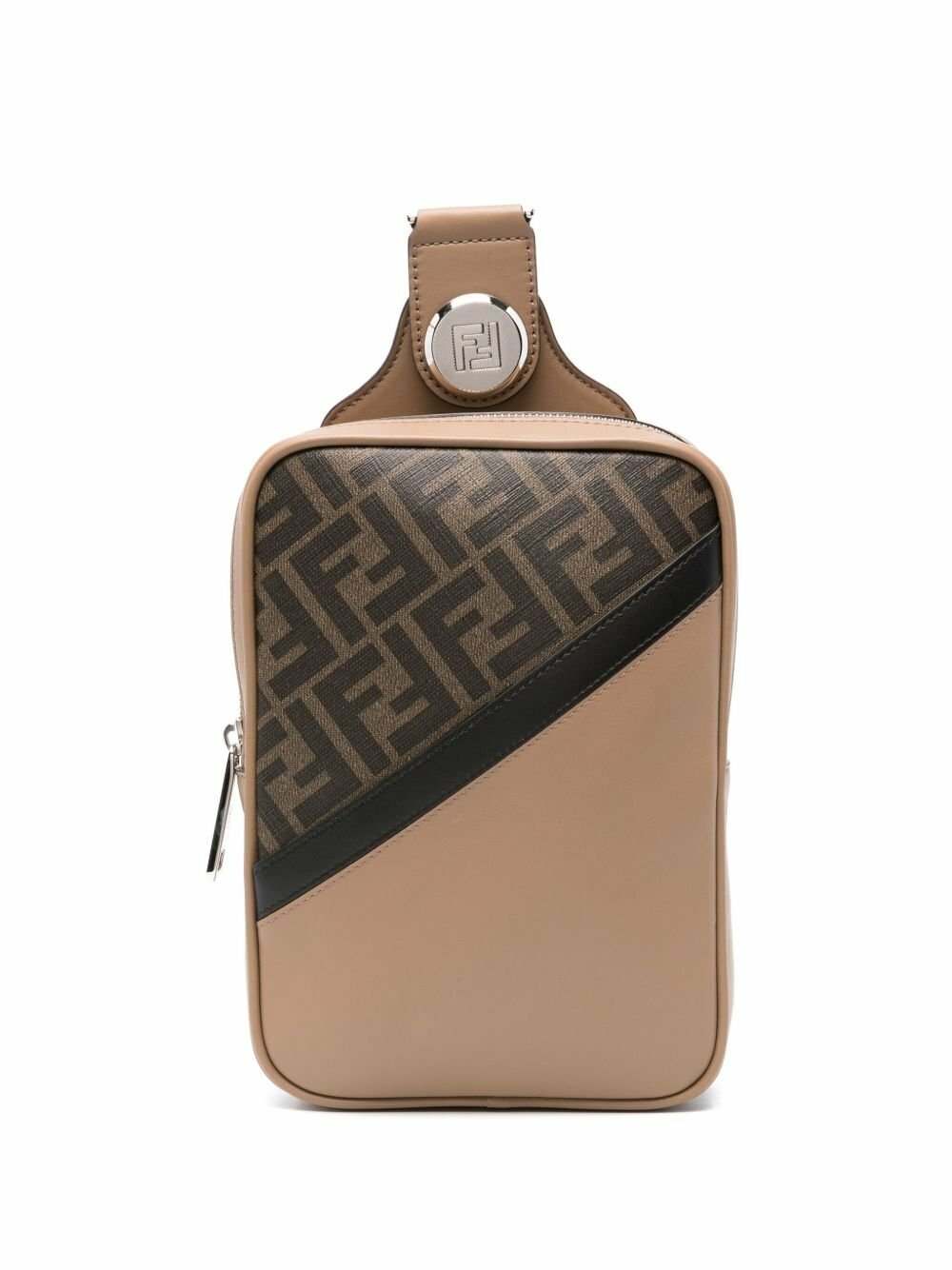 ショルダーバッグ FENDI Men Messenger Bags 7VA649 BROWN Fendi Black and Brown Forever Fendi Messenger Bag Fendi