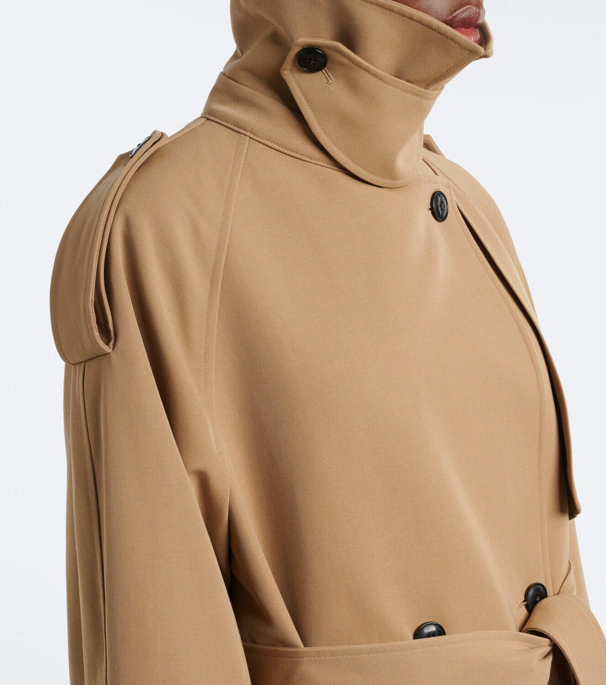 Róhe Cotton and wool-blend belted coat