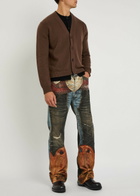 Acne Studios 2010 Printed Straight-leg Jeans Blue