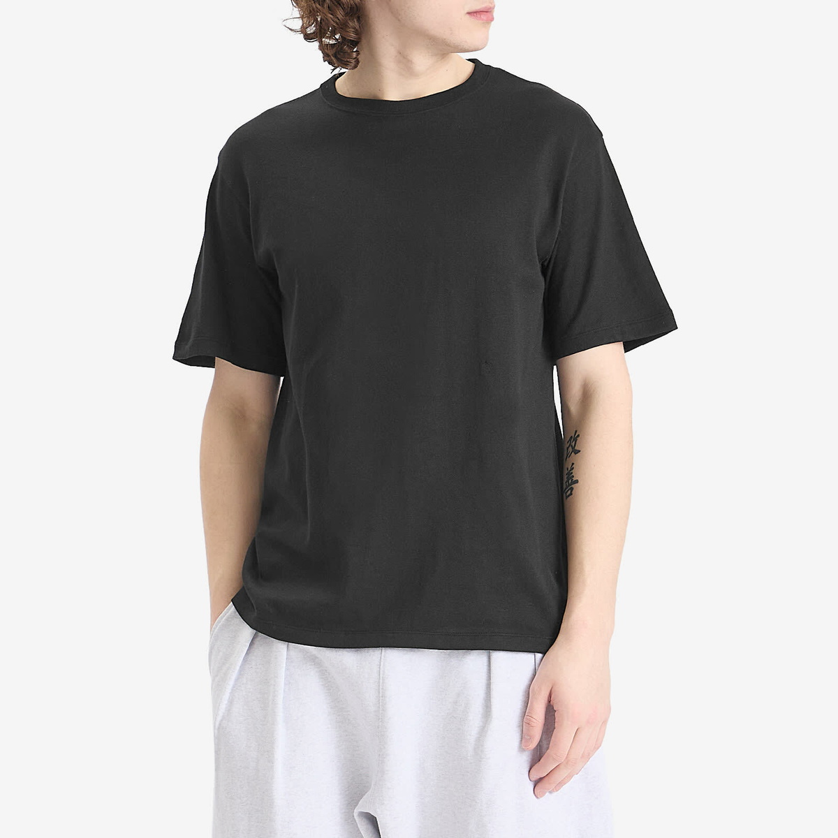Nanamica Men's Loopwheel Coolmax Jersey T-Shirt in Black