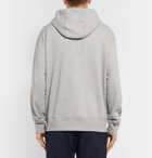 Moncler - Mélange Loopback Cotton-Jersey Zip-Up Hoodie - Gray