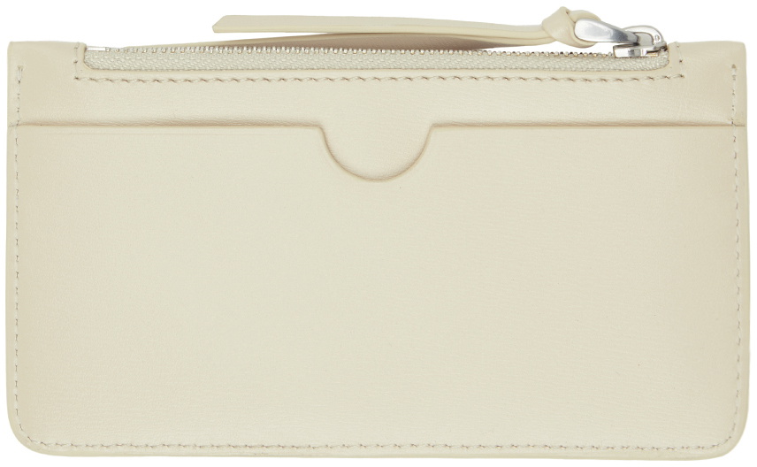 AMI Paris Beige Ami de Cœur Zipped Card Holder AMI