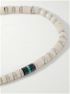 Mikia - Heishi Silver Multi-Stone Bracelet - Neutrals