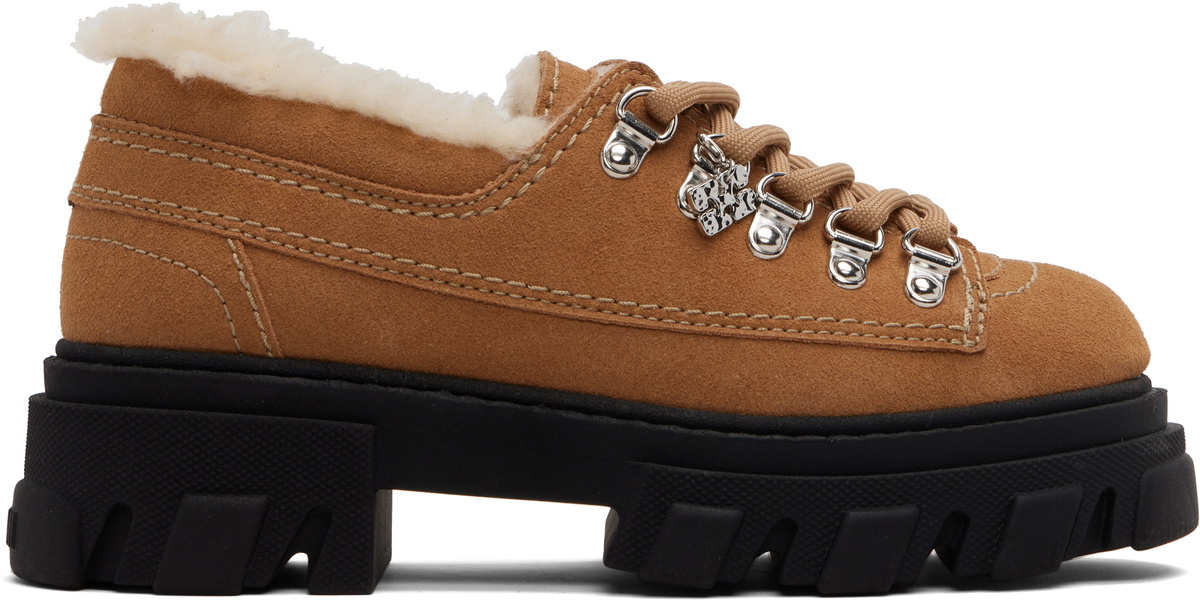 GANNI Tan Cleated Derbys