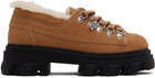 GANNI Tan Cleated Derbys