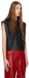 Situationist SSENSE Exclusive Black Faux-Leather Vest