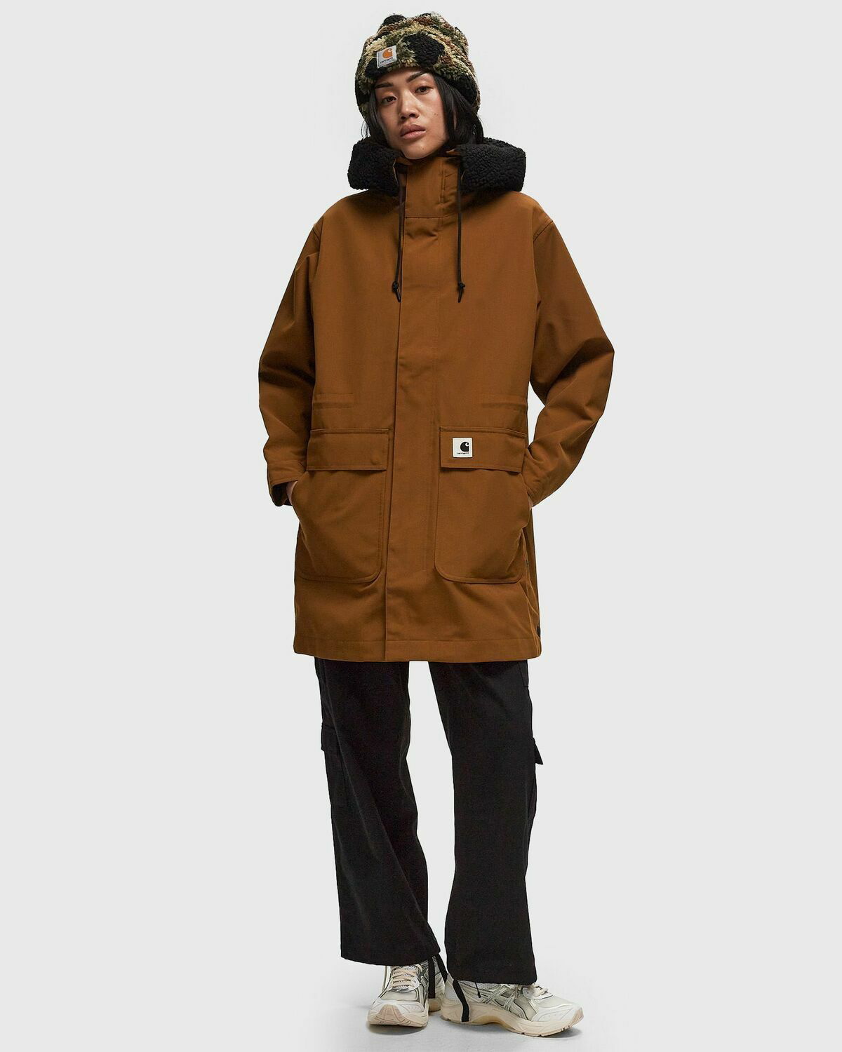 Carhartt WIP Clarton Parka Brown Women Carhartt WIP