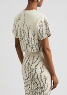 Alexander Mcqueen Thorn Branches Knitted Crop top Multi Print