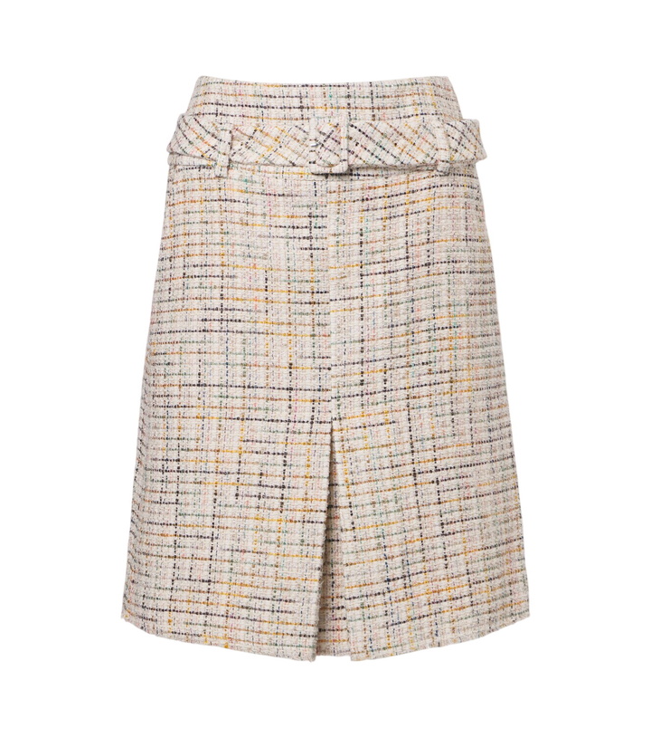 Photo: Shushu/Tong Belted checked cotton-blend miniskirt
