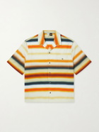 LOEWE - Paula's Ibiza Convertible-Collar Logo-Embroidered Striped Cotton-Poplin Shirt - Multi