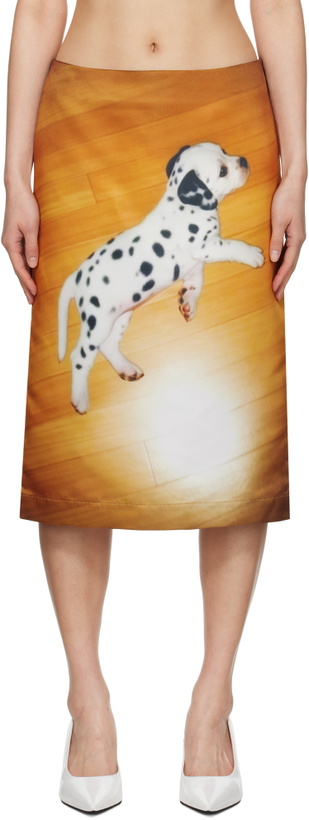Photo: Ashley Williams Yellow & Black Printed Midi Skirt