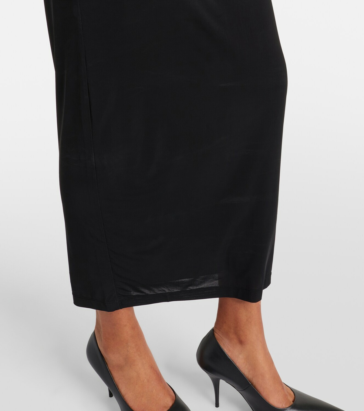 Wardrobe.NYC Semi-sheer jersey midi dress
