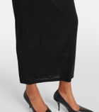 Wardrobe.NYC Semi-sheer jersey midi dress