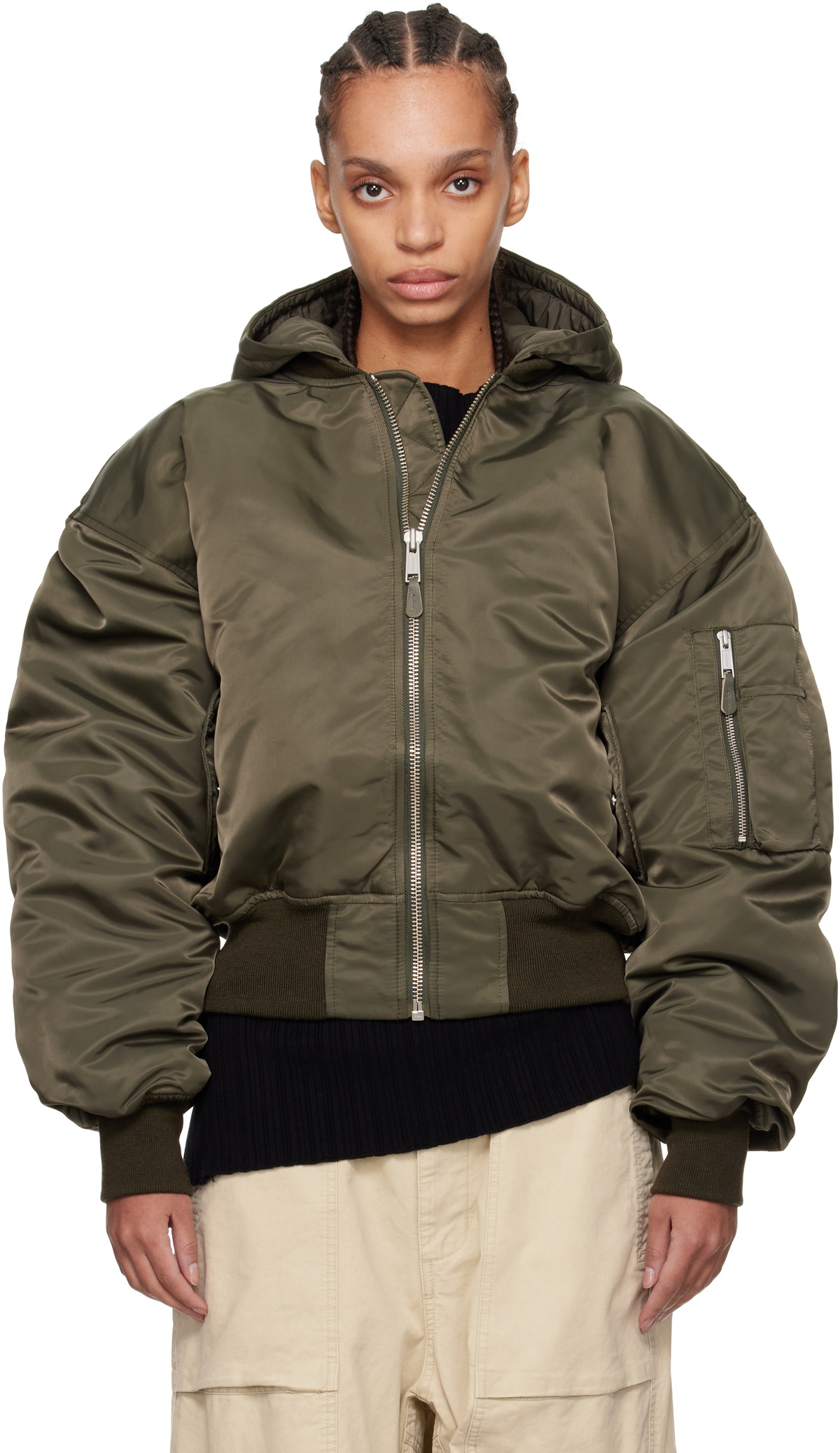 Entire Studios Khaki Broad Bomber Jacket Entire Studios