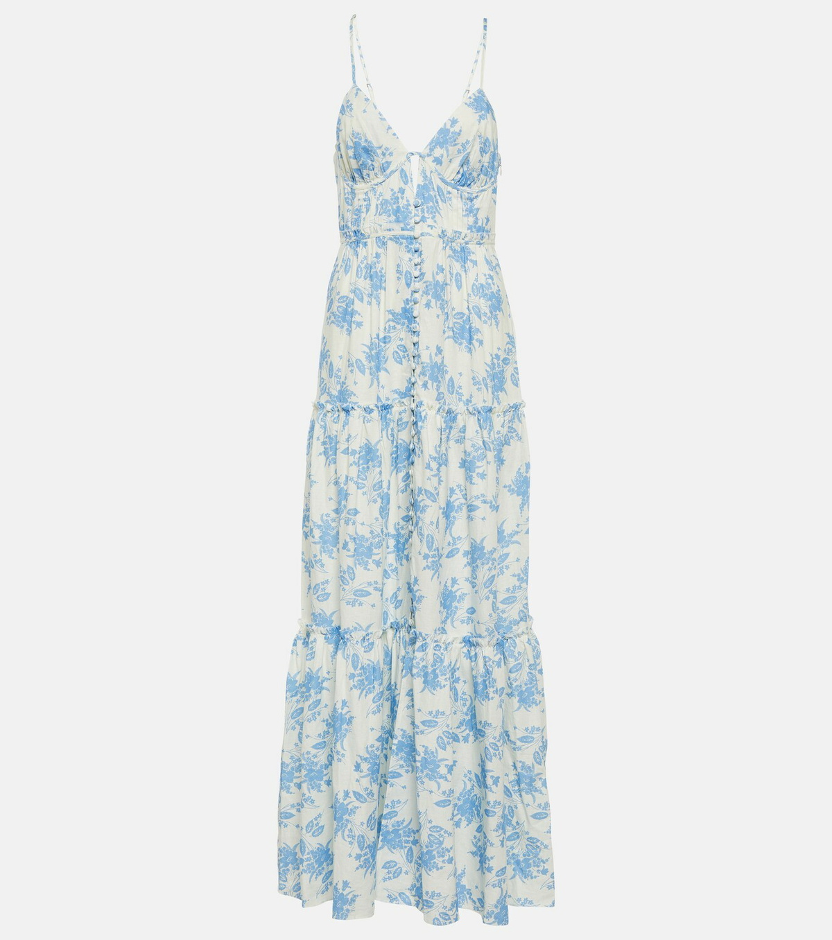 chinese dress ladies Rialto Floral Chiffon Maxi Dress- Women's Designer Luxury Dresses