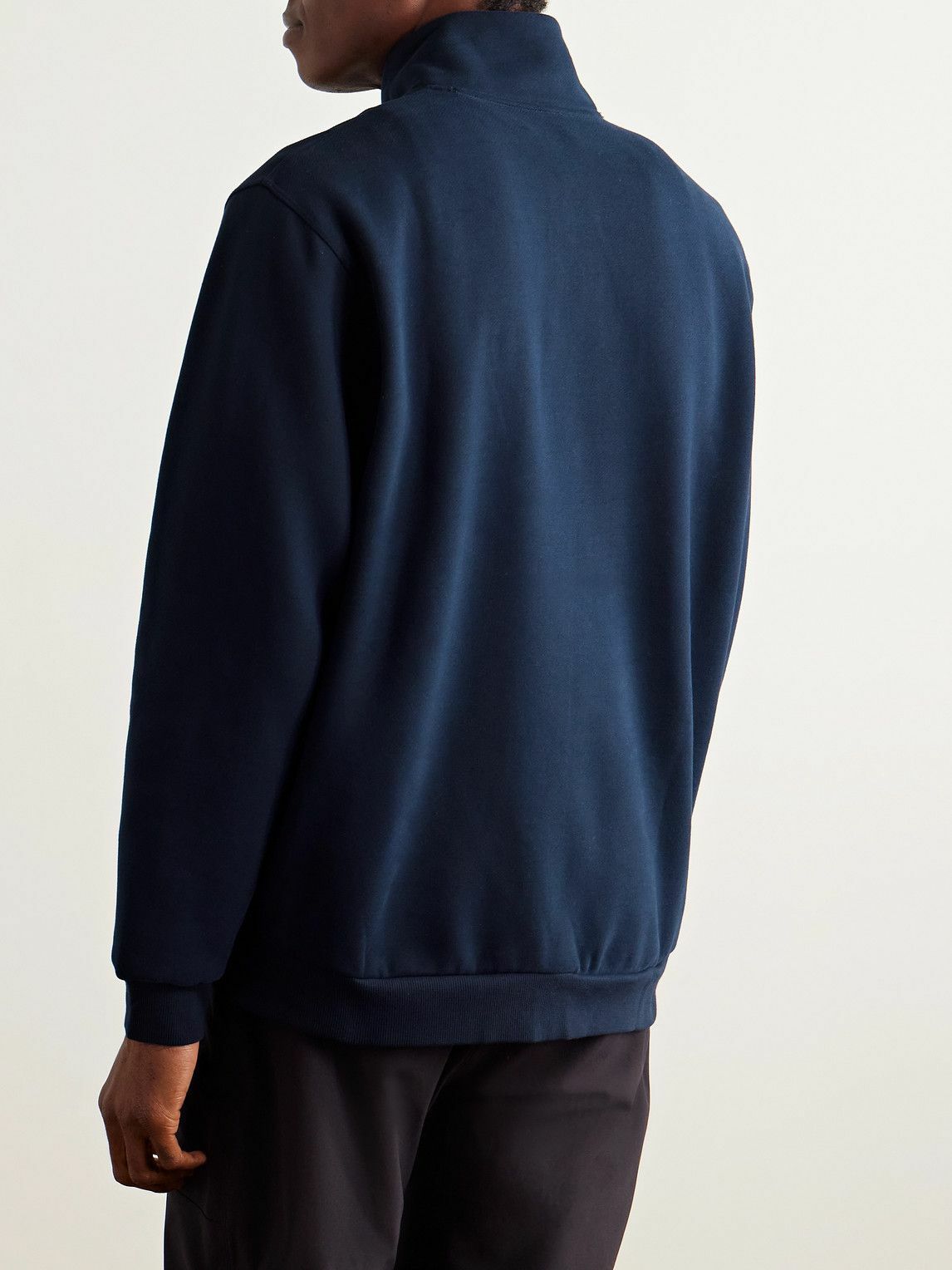 Lululemon - Steady State Cotton-Blend Jersey Half-Zip Sweatshirt - Blue