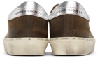 Golden Goose Brown & White Hi Star Classic Sneakers
