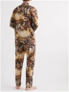 Desmond & Dempsey - Natural History Museum Printed Cotton Pyjama Set - Brown