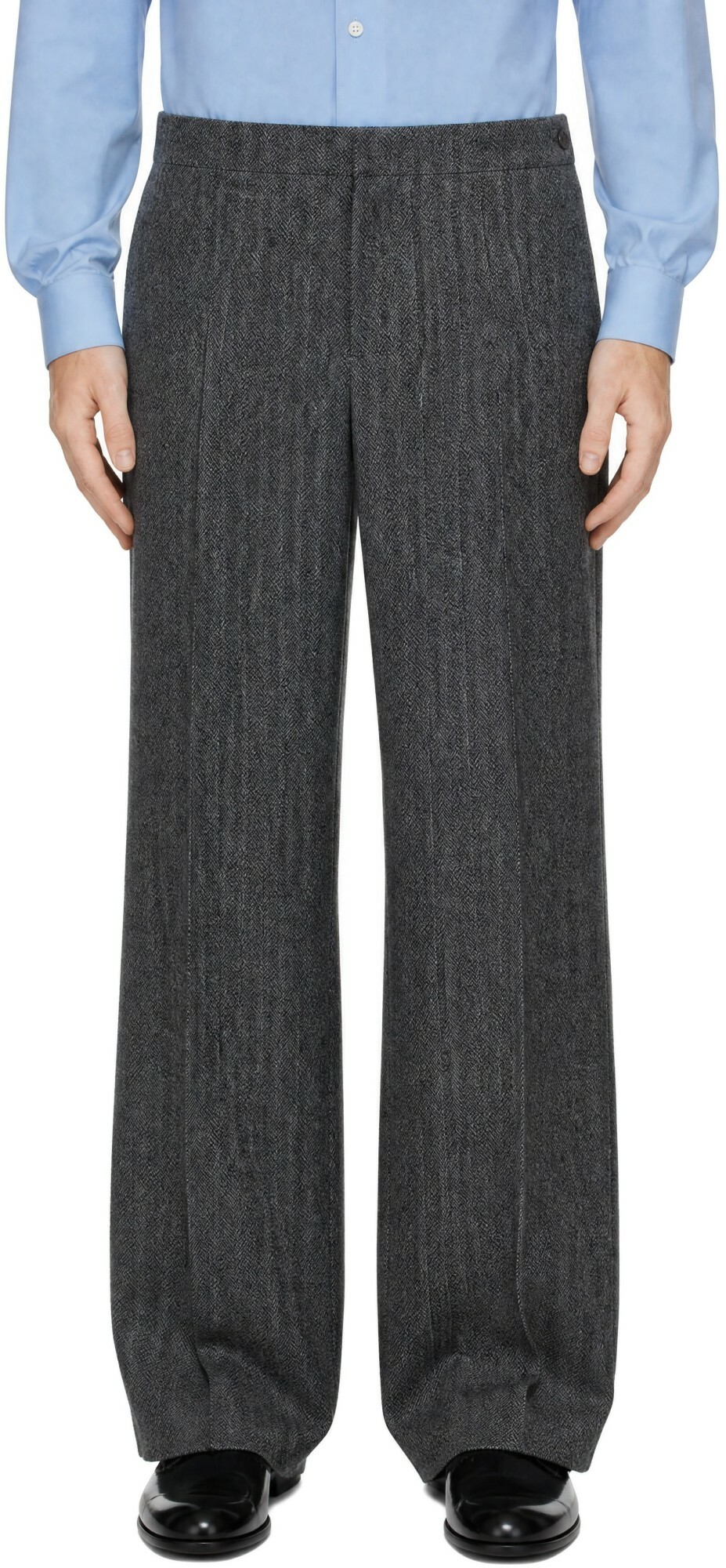 SIRE Gray Herringbone Tailored Trousers
