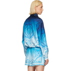 Casablanca Blue Gradient Egyptian Rug Silk Track Jacket