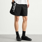 WTAPS Men's Nylon Logo Shorts in Black