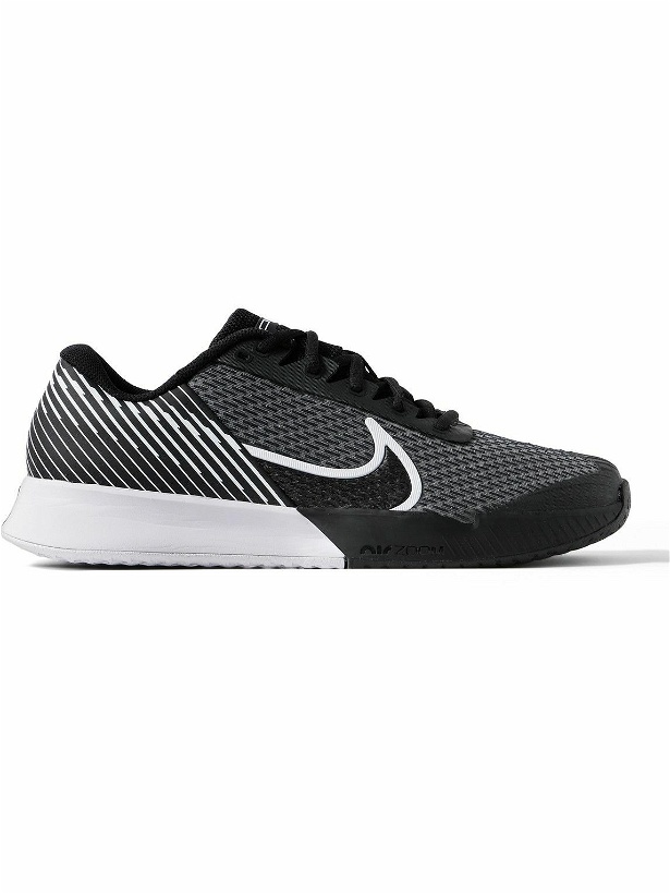 Photo: Nike Tennis - NikeCourt Air Zoom Vapor Pro 2 Rubber-Trimmed Mesh Tennis Sneakers - Black
