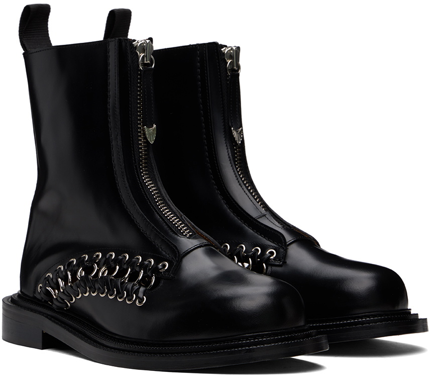 Toga Virilis Black Leather Boots