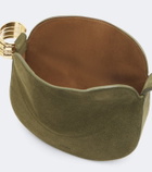 Amanu Zambia Ring Small suede top-handle bag