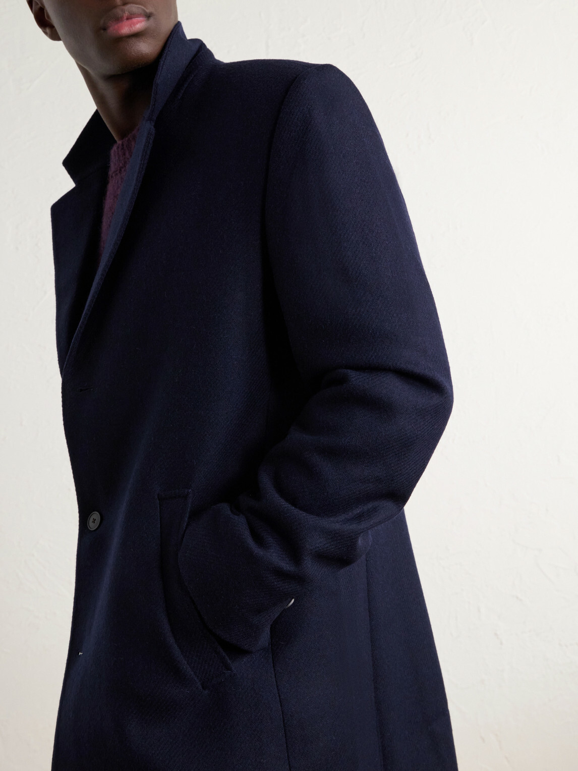 Portuguese Flannel - Wool-Twill Coat - Blue