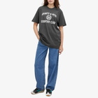 Sporty & Rich Men's Varsity Crest T-Shirt in Faded Black/White