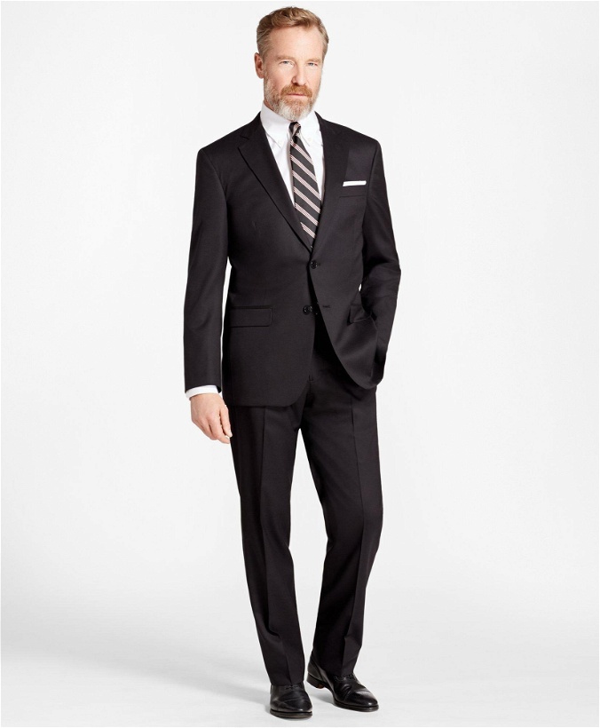 Photo: Brooks Brothers Men's Madison Fit Stretch Wool Two-Button 1818 Suit | Black
