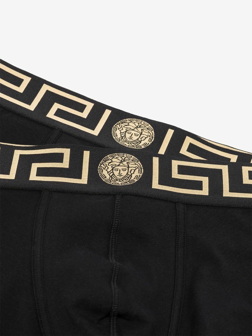 Versace Black Greca Boxer Short Set Versace