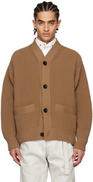 sacai Brown Vented Cardigan