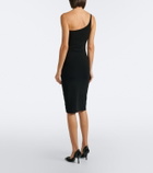 Gucci One-shoulder crêpe jersey midi dress