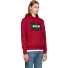 Vier Red Box Logo Hoodie