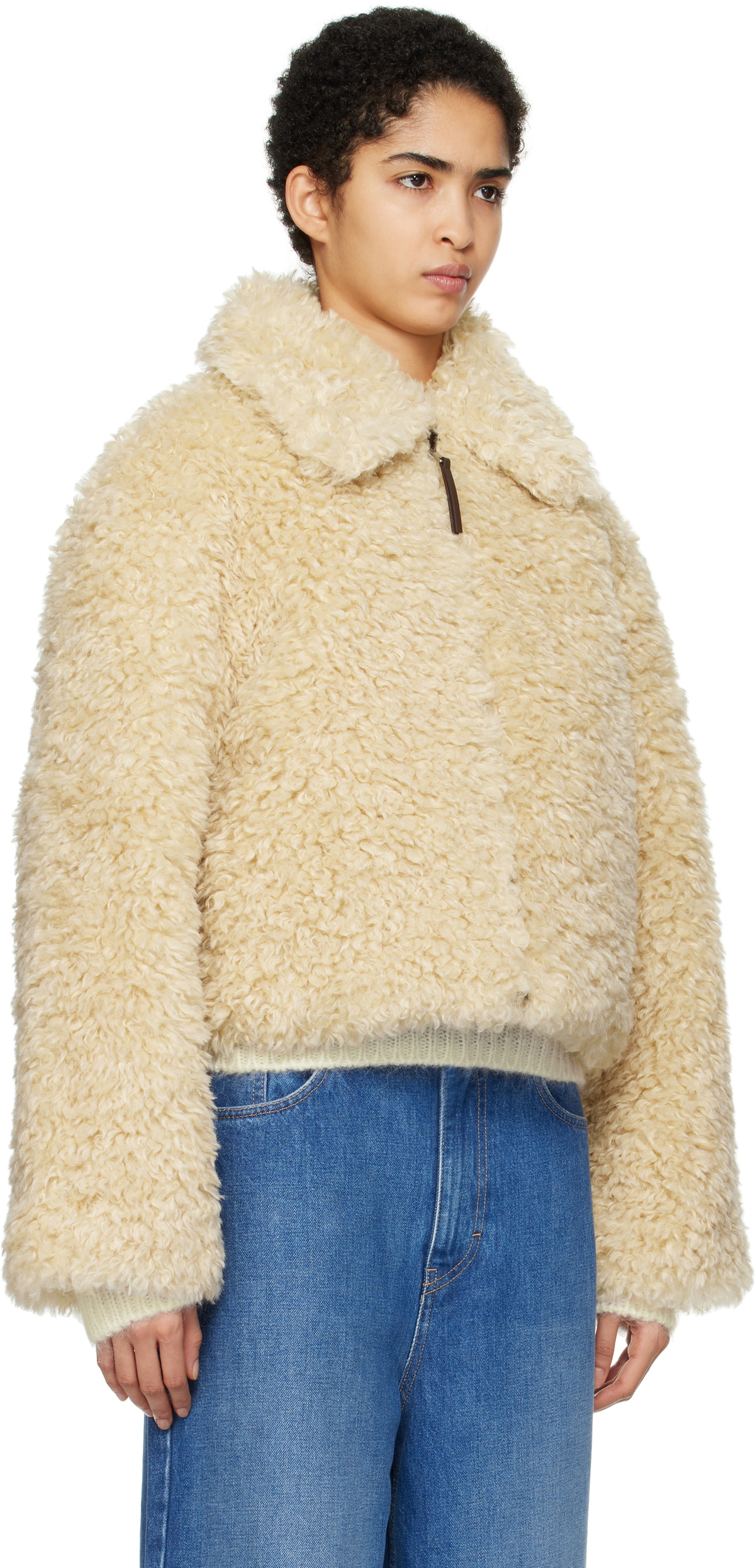 Axel Arigato Beige Dakota Faux-Shearling Jacket
