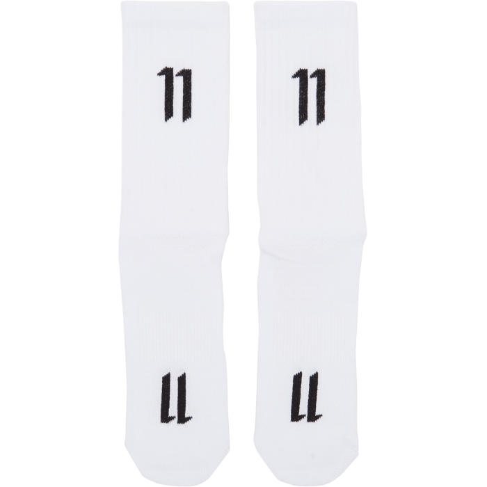 Photo: 11 by Boris Bidjan Saberi Three-Pack White Logo Socks