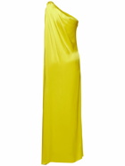 STELLA MCCARTNEY Embellished Shoulder Satin Long Dress